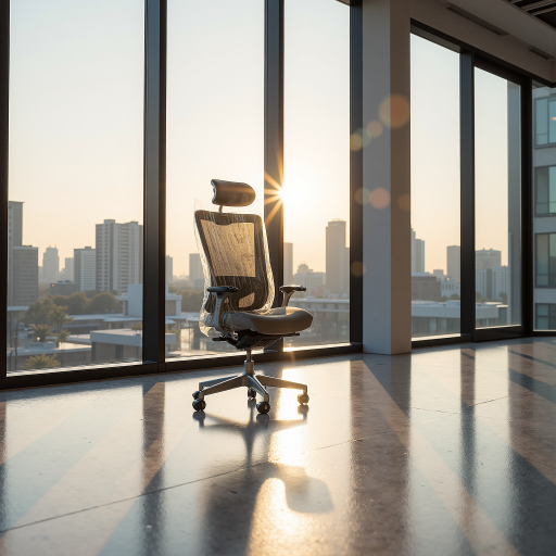 科技公司办公楼外景，现代化玻璃幕墙建筑，阳光照射下显得现代感十足